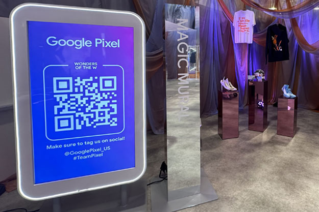 google pixel booth, tradeshow