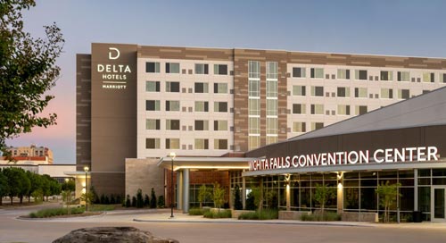 delta hotels by marriott wichita falls convention center, texas, on site audio visual, av production company, audiovisual services hotels and resorts, delta hotels wichita falls selects on site audio visual event production services